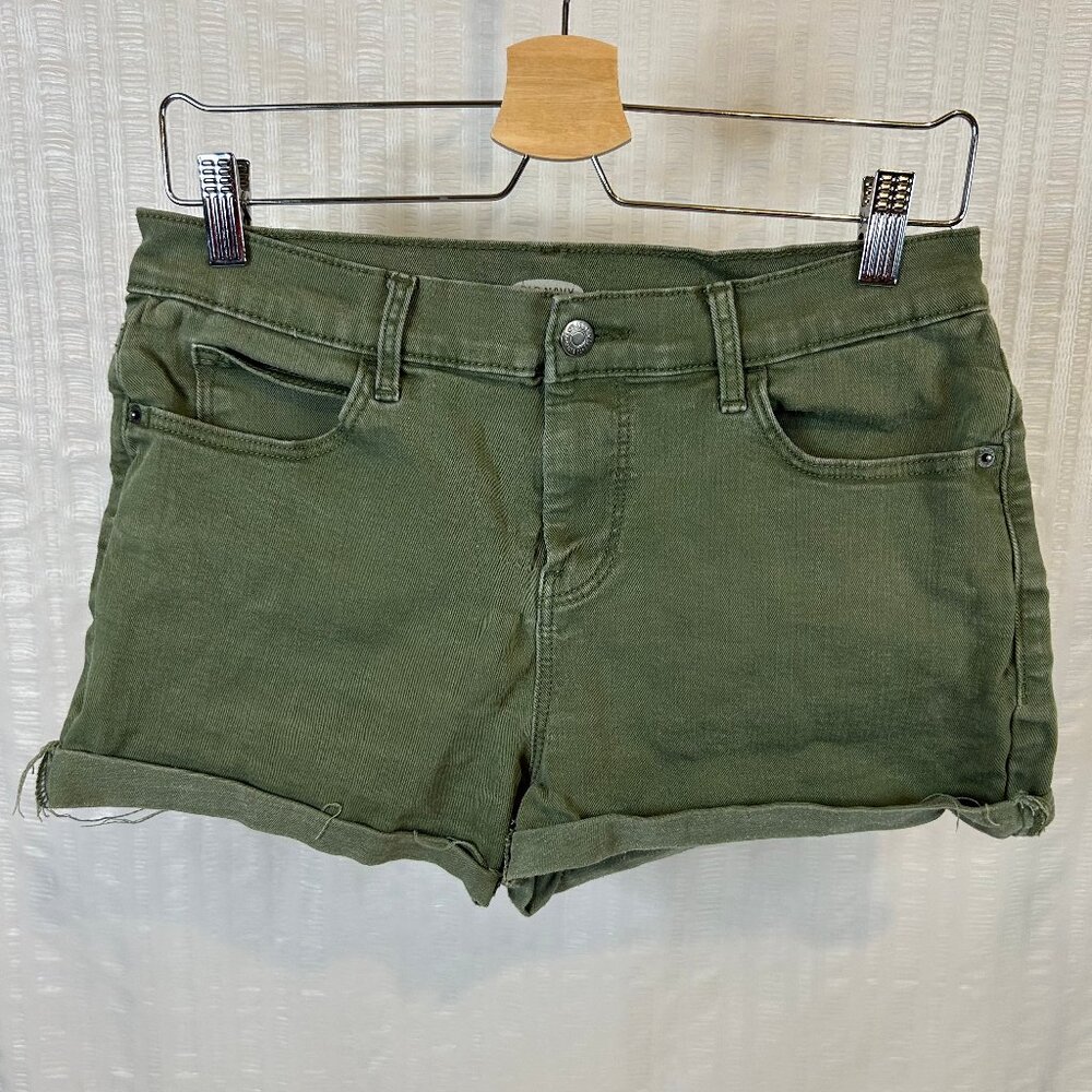 Old Navy Boyfriend Womens Sz 8 Green Denim Shorts